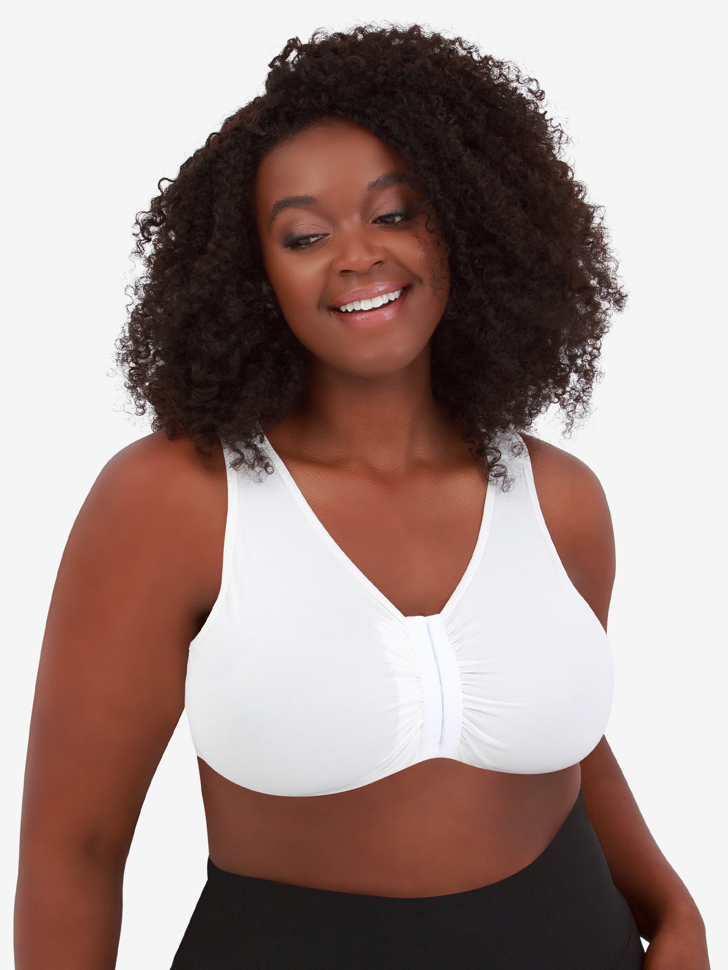 931X06 Leading Lady 5048 Front-Closure Crossover Seamless Cup Bra