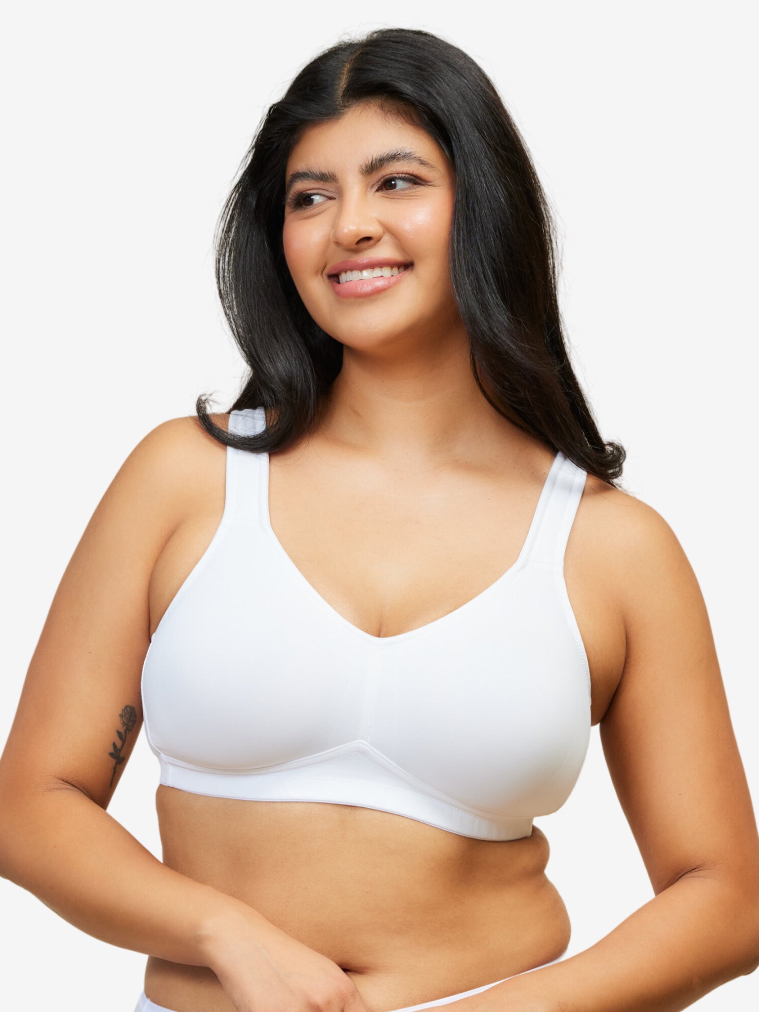 LEADING LADY Women's Plus Size Luxe Body T-Shirt Bra with Underwire  Support, White, 2 Pack, 42F at  Women's Clothing store