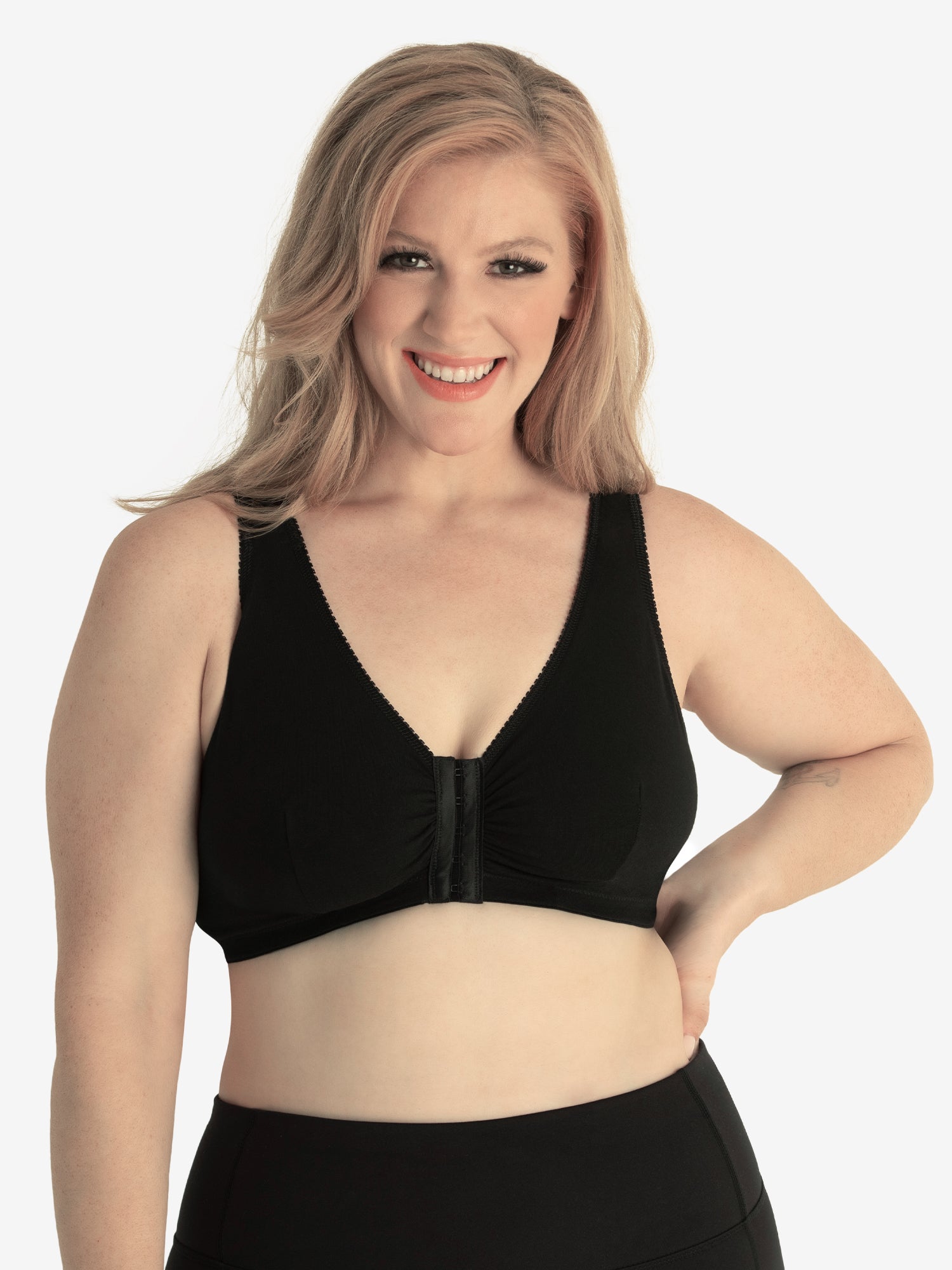 Leading Lady® Cotton Front-Close Comfort & Sleep Bra - 110 - JCPenney