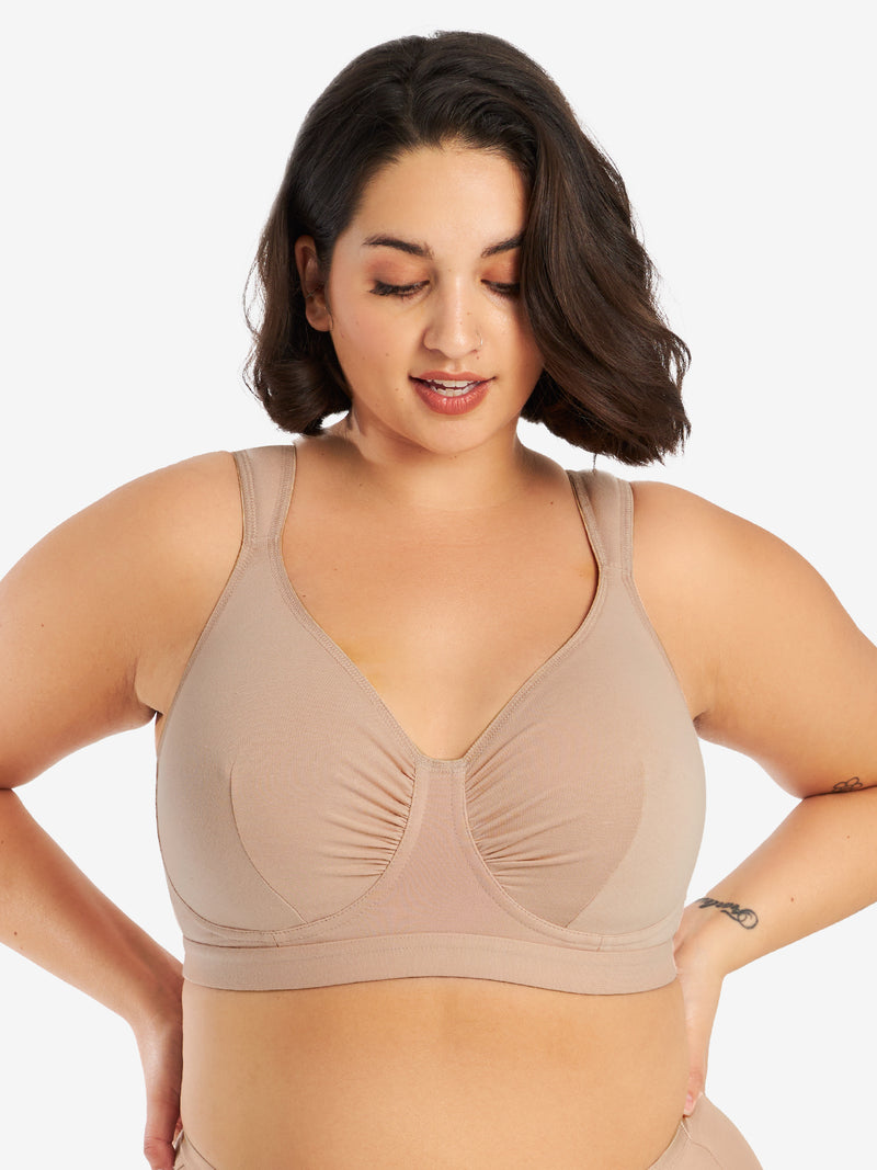 Ultra Comfort Ribbed T-Shirt Bra - Taupe