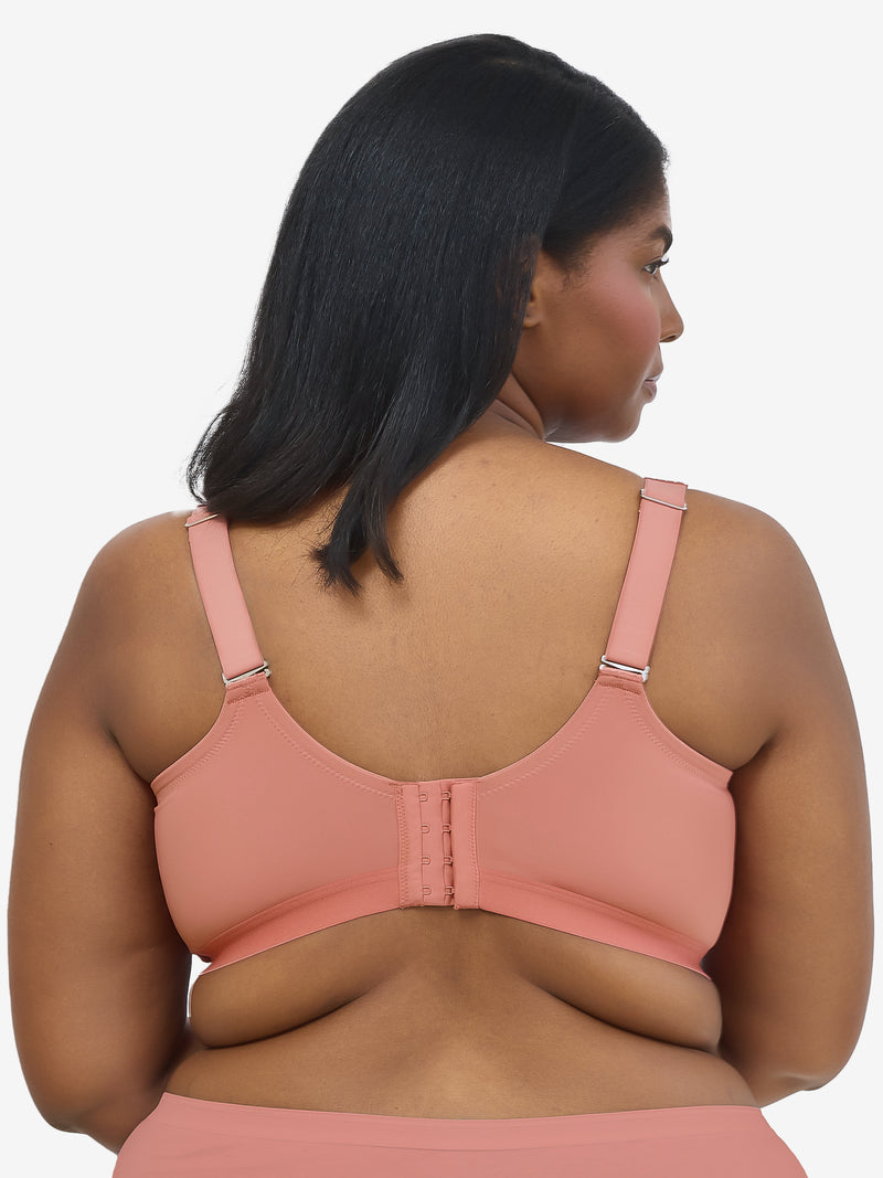 The Aurora - Lightly Lined Microfiber Wirefree Bra - Canyon Clay,34D