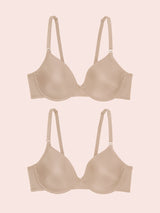 The Dorothy - Dreamy Comfort Underwire Maternity To Nursing Bra 2-Pack - Warm Taupe 2PK,34B