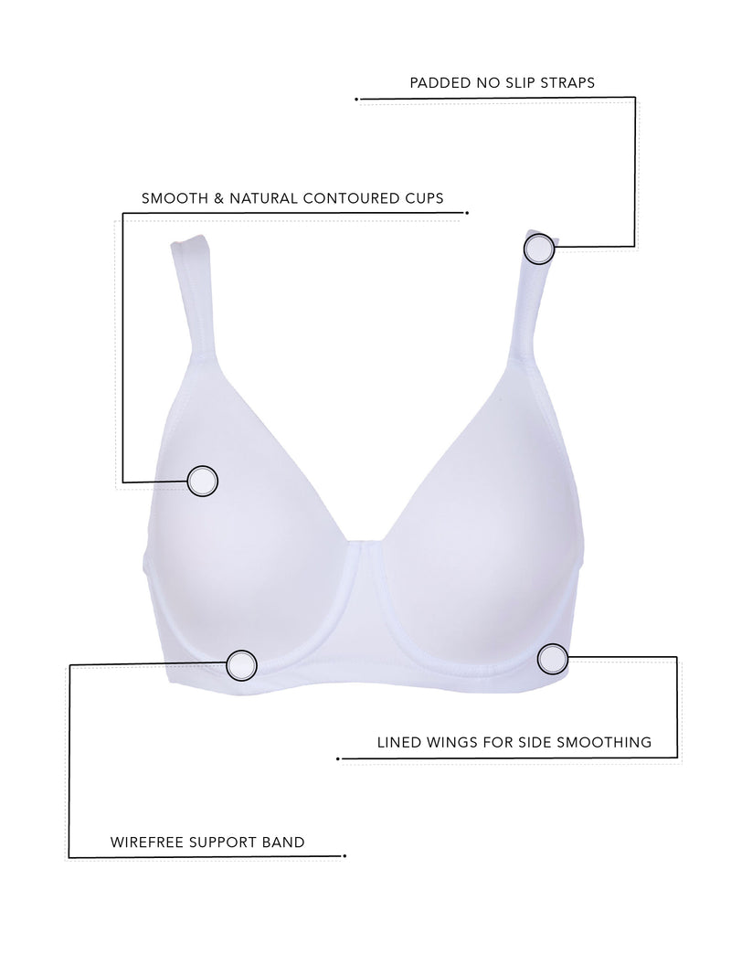 Non Padded Cotton Blend Ladies Mold B Cup Bra, Plain at Rs 136.5