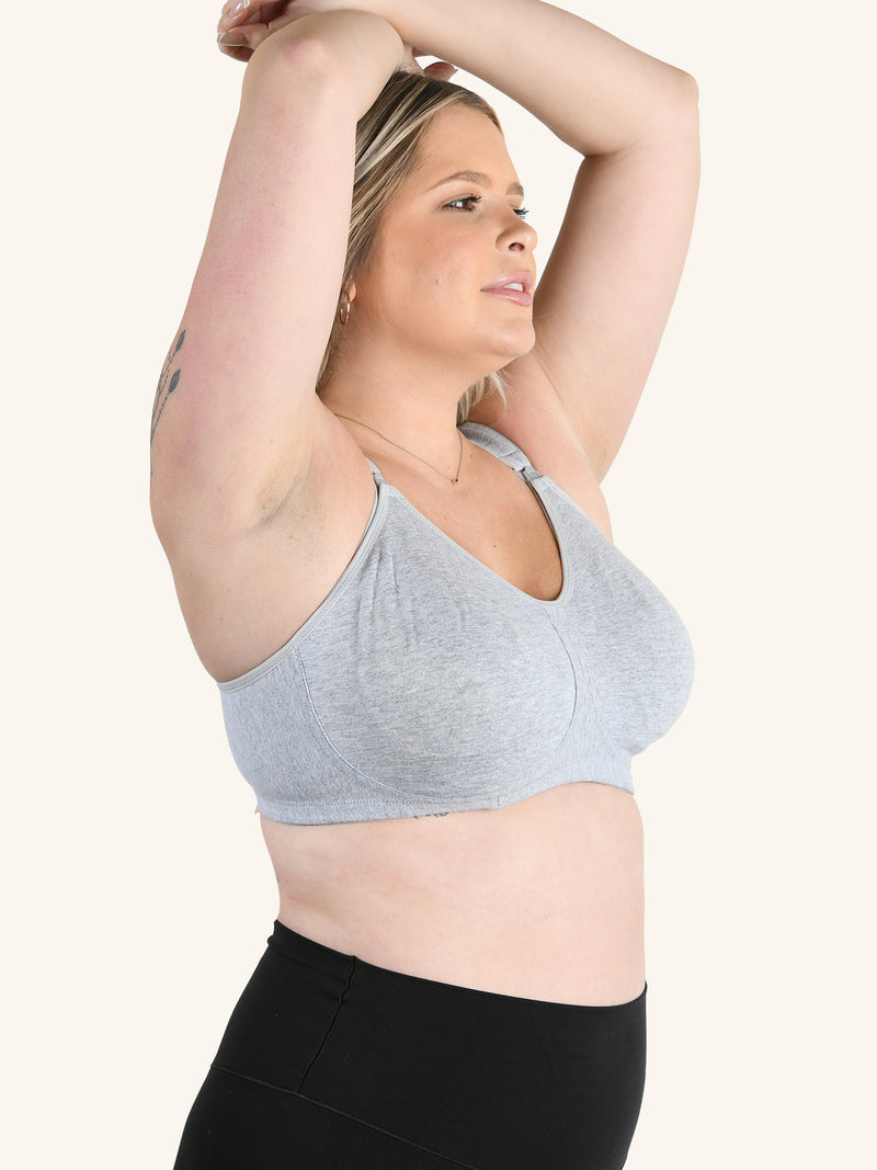 The Vivien - Sport Wirefree Nursing Bra 2-Pack - Heather Grey - 2PK,36B