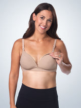 The Dorothy - Dreamy Comfort Wireless Maternity To Nursing Bra 2-Pack - Black & Warm Taupe 2PK,34B