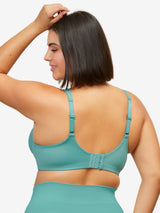 The Brigitte Full Coverage - Padded Wirefree T-Shirt Bra - Fresh Turquoise,38A