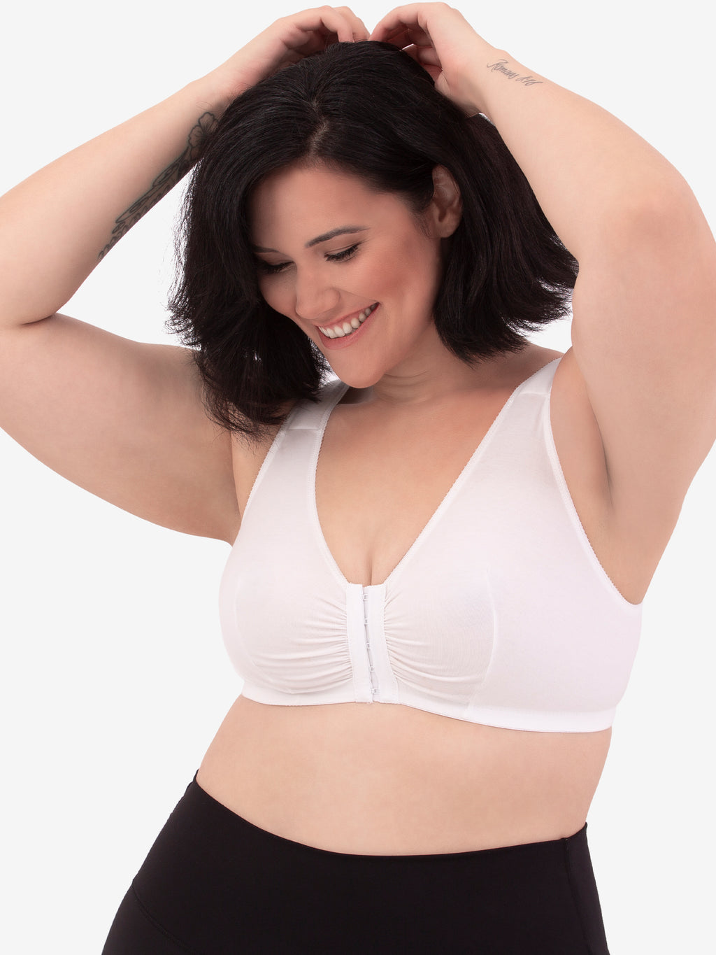 Leading Lady The Meryl - Cotton Front-closure Comfort & Sleep Bra In Ecru,  Size: 50fgh : Target