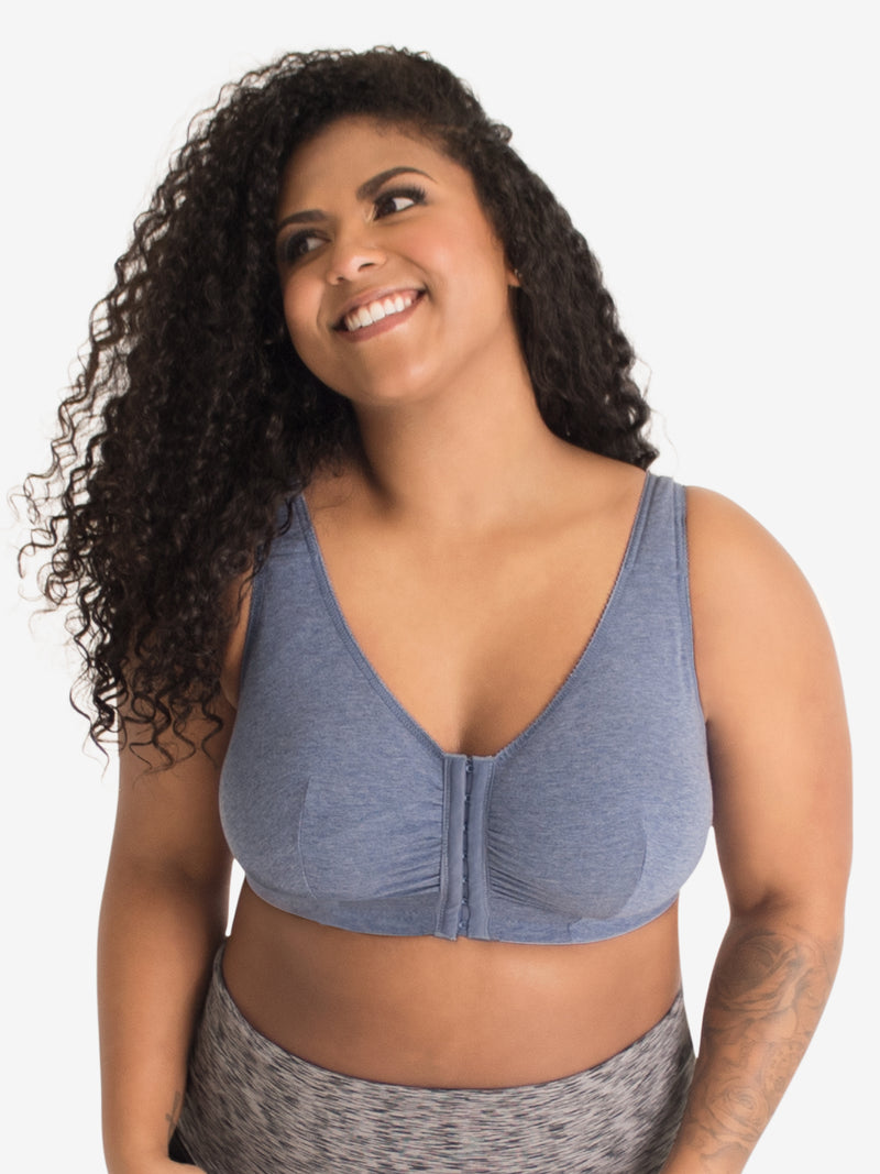 Front Snap Bra for Womens Plus Size Breathable Comfortable Front