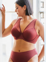 The Jolene - Perfect Plunge Underwire Bra - Spiced Apple,34DD