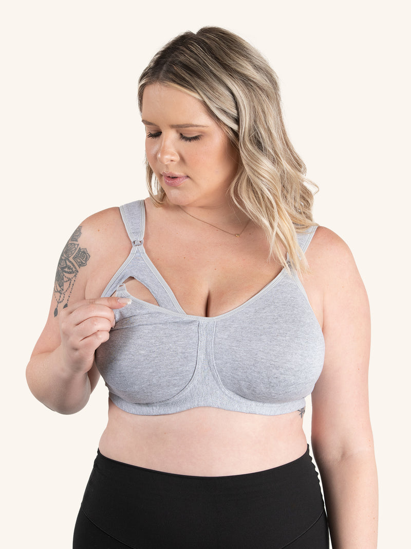 The Vivien - Sport Wirefree Nursing Bra 2-Pack - Heather Grey - 2PK,36B