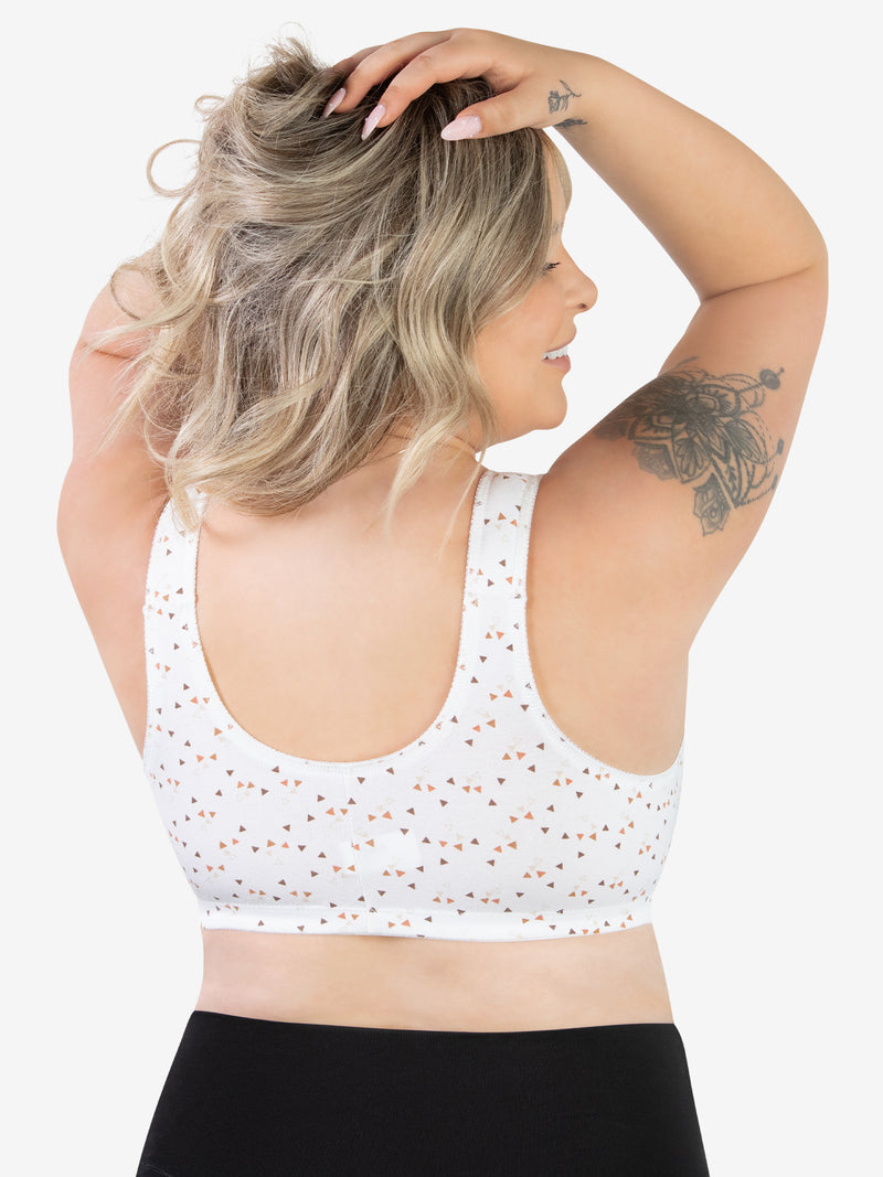 Leading Lady The Meryl - Cotton Front-closure Comfort & Sleep Bra In Ecru,  Size: 50fgh : Target