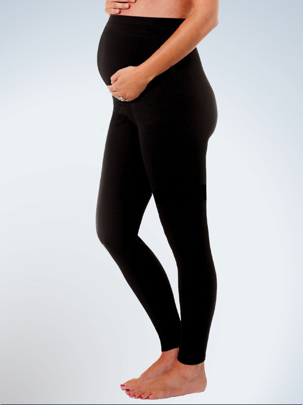 Maternity Support Leggings Patented Back Support 2-Pack - Black 2PK,XS
