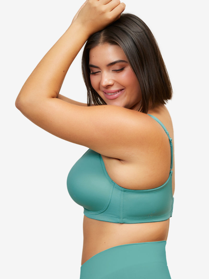 The Brigitte Full Coverage - Padded Wirefree T-Shirt Bra - Fresh Turquoise,38A