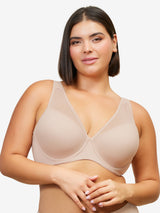 The Jolene - Perfect Plunge Underwire Bra - Sand,34DD