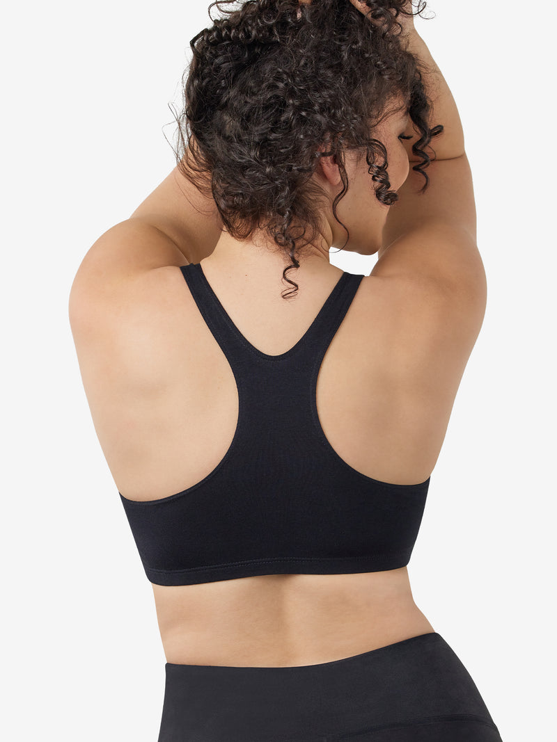 NAGAICH Cotton Blend Full Coverage Non-Padded Seamed Sports Bra