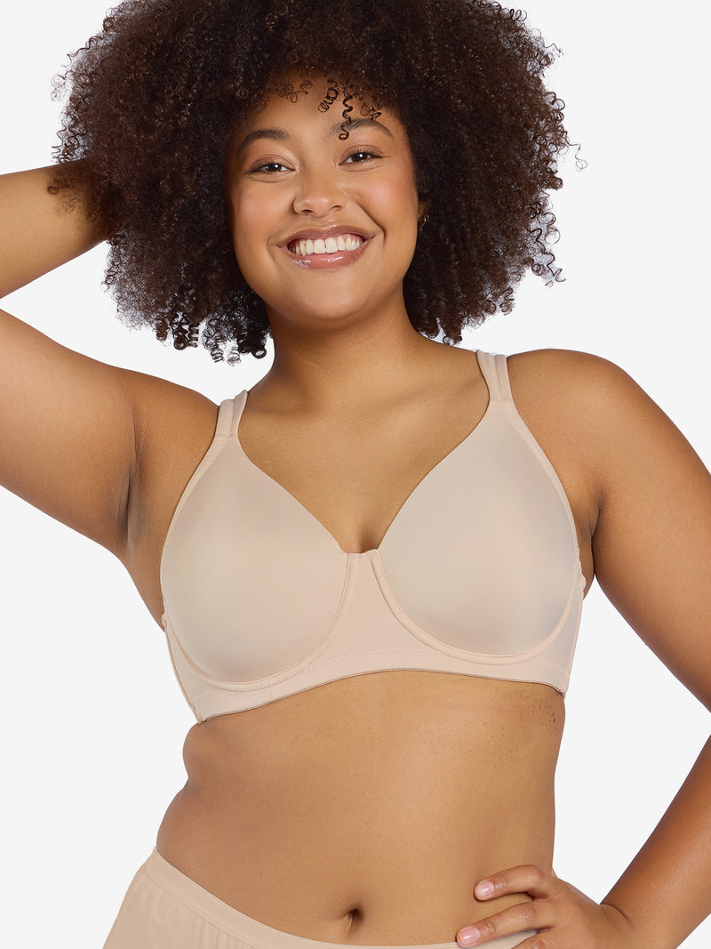 The Brigitte Full Coverage - Padded Underwire T-Shirt Bra - Sand,38A