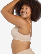 The Brigitte Full Coverage - Padded Underwire T-Shirt Bra - Sand,38A