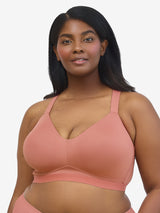 The Aurora - Lightly Lined Microfiber Wirefree Bra - Canyon Clay,34D