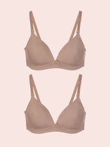 The Dorothy - Dreamy Comfort Wireless Maternity To Nursing Bra 2-Pack - Warm Taupe 2PK,34B