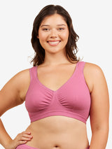 The Evie - All-Day Cotton Comfort Bra - Raspberry Rose,36AB