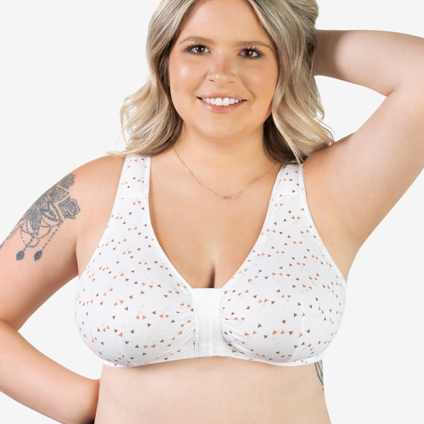 Leading Lady Womens Front-Close Cotton Wire-Free Bra Style-110 - Walmart.com