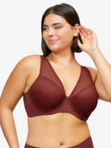 The Jolene - Perfect Plunge Underwire Bra - Spiced Apple,34DD