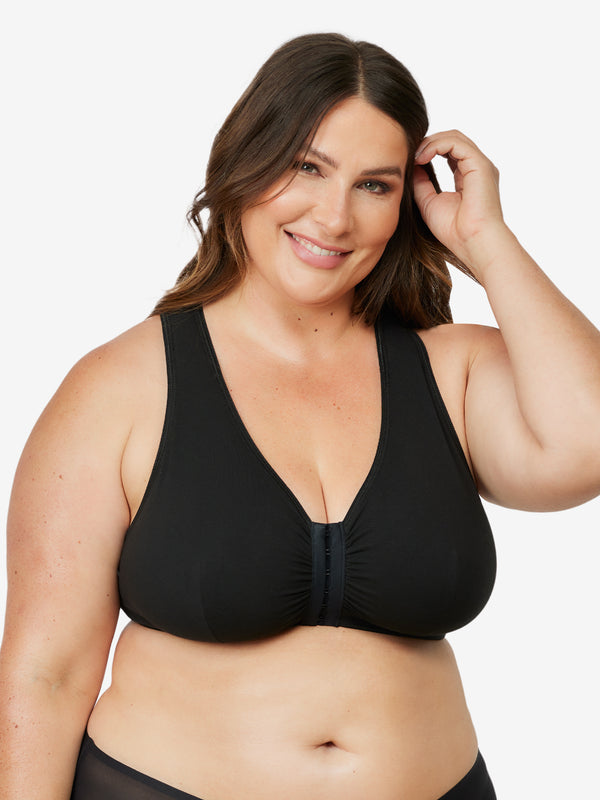  Womens Racerback Front Closure Plus Size Seamless