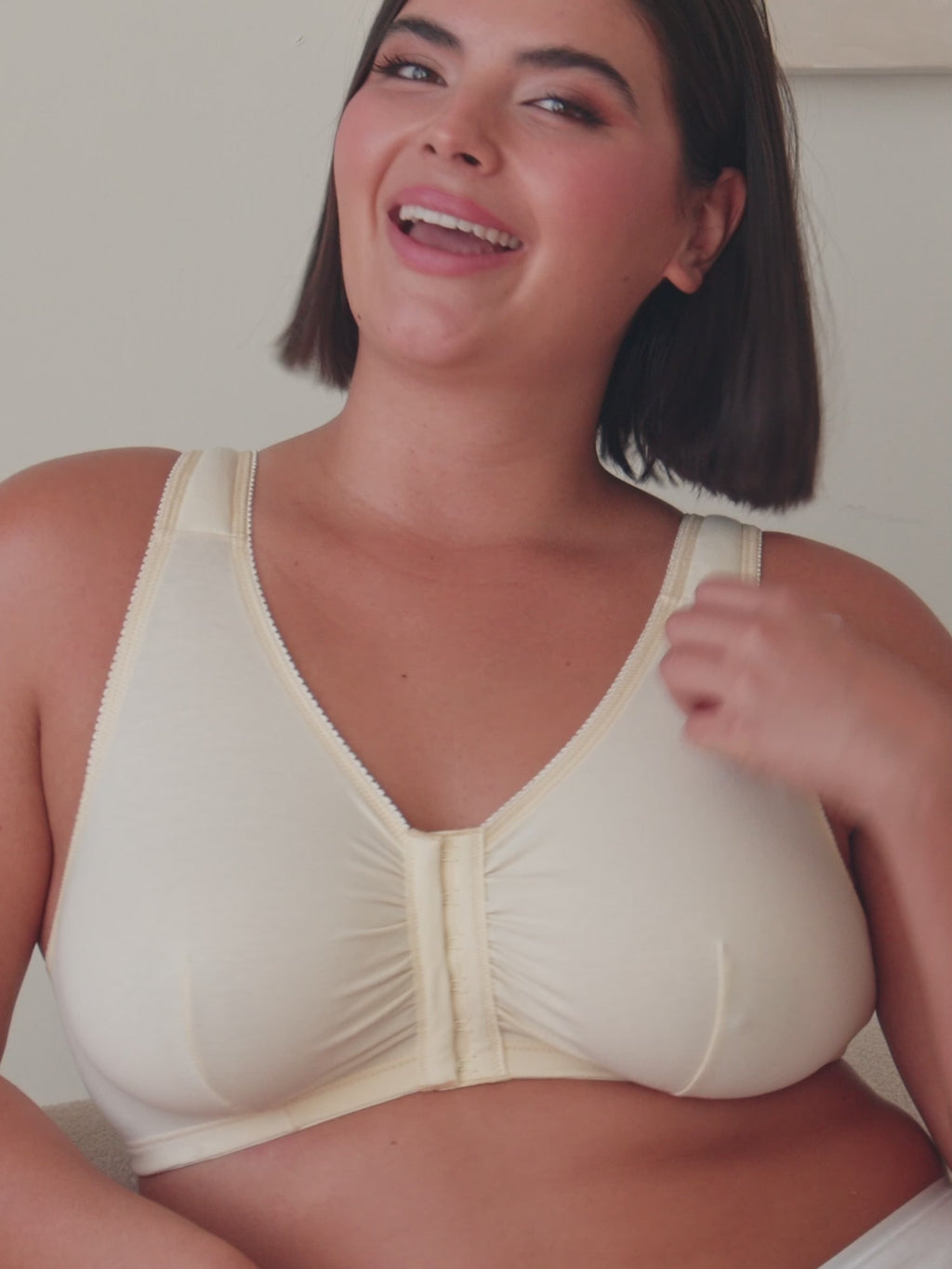 Leading Lady The Meryl Cotton Front Opening Wirefree Leisure Bra - Bla –  Big Girls Don't Cry (Anymore)
