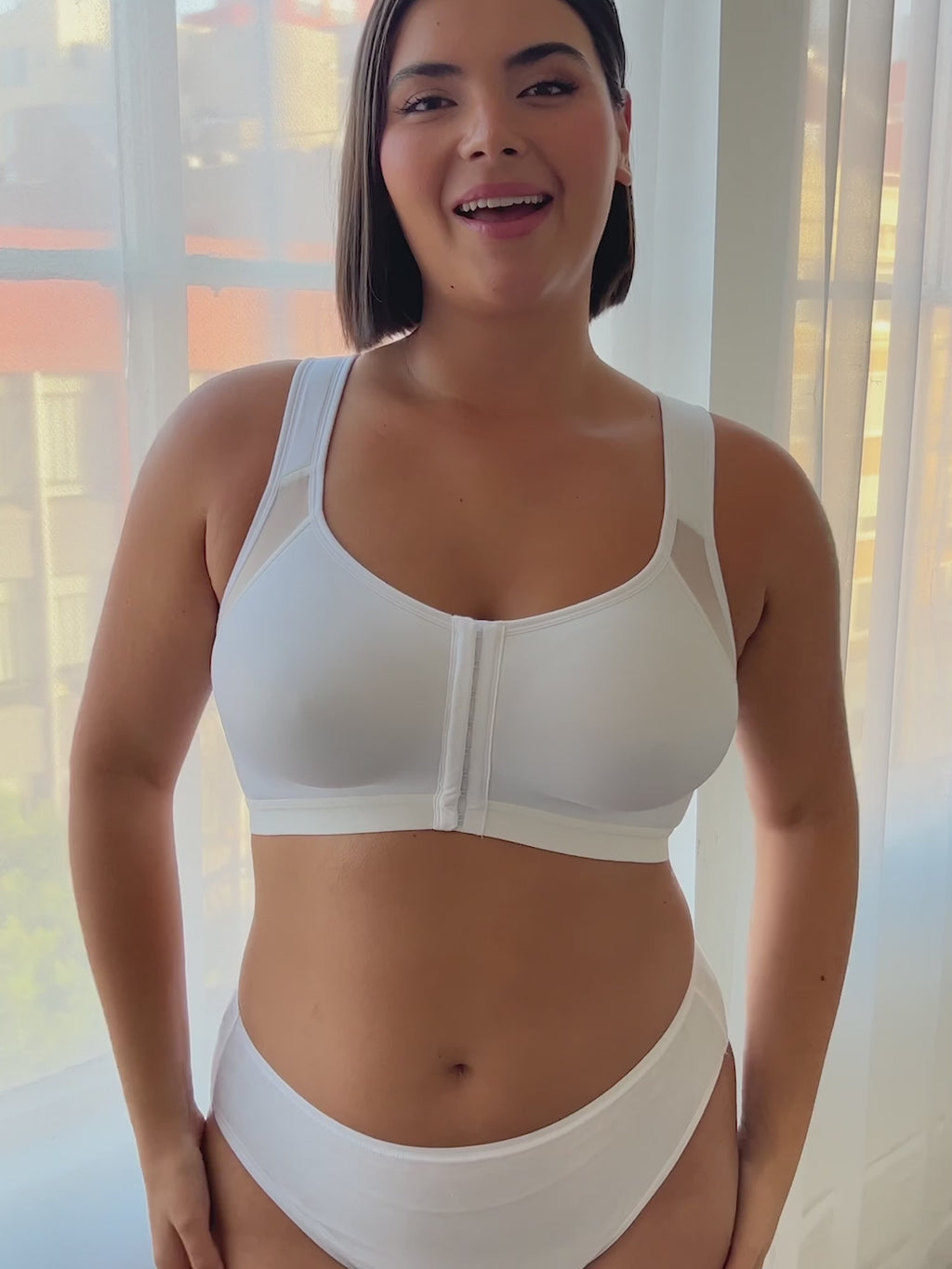 Front Opening Post Surgery Bras - Lightweight & Breathable Post Op Bra -  Curvy